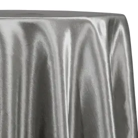 5pcs - Shantung Satin (Reversible) Table Linen 108"x156" Banquet - Silver