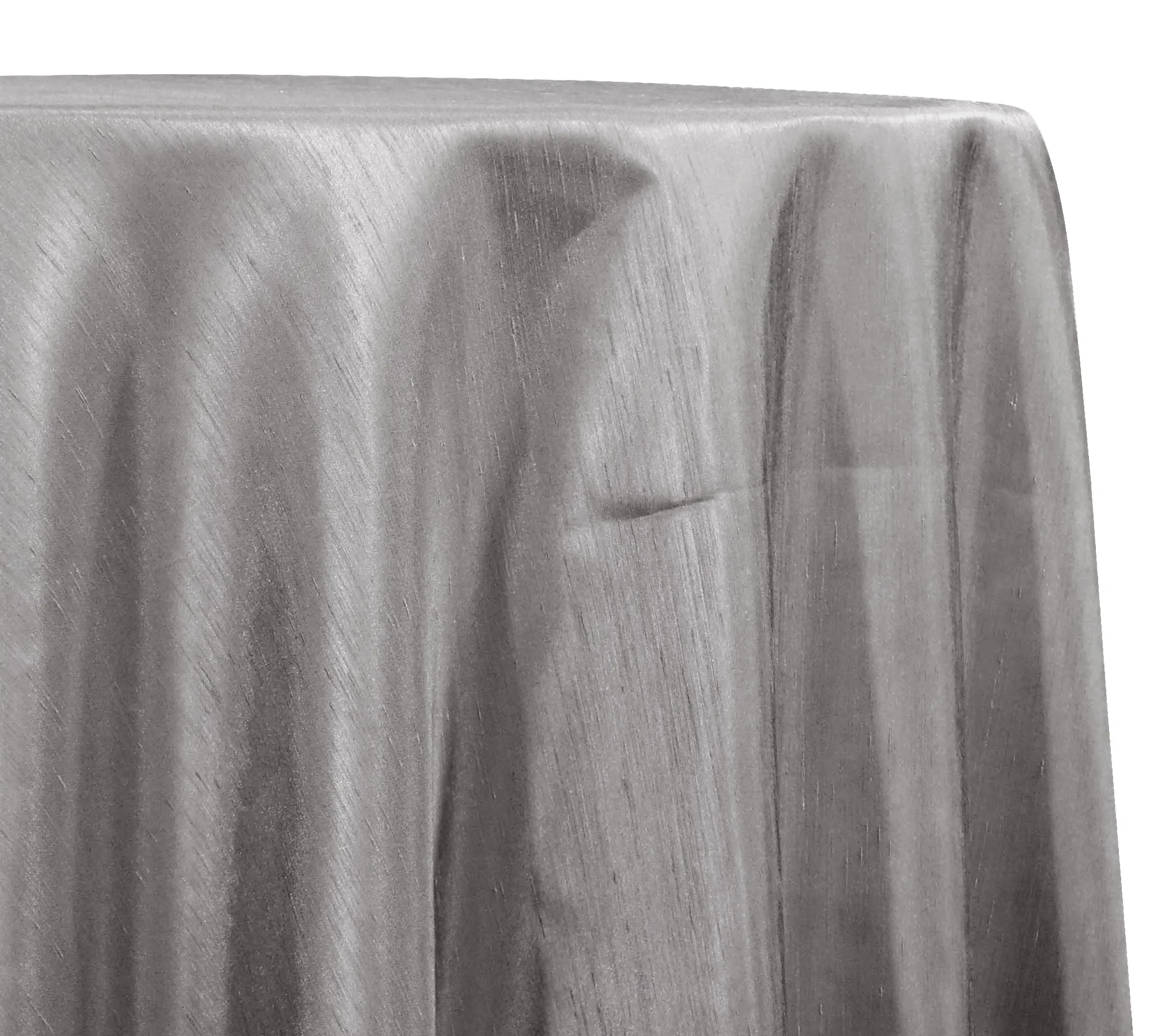 5pcs - Shantung Satin (Reversible) Table Linen 108"x156" Banquet - Silver