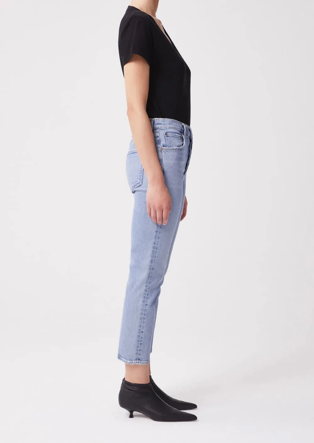 Agolde RILEY HIGH RISE STRAIGHT CROP- SHIVER