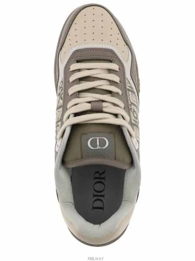 B27 Smooth Calfskin Low Top Sneakers Khaki Beige