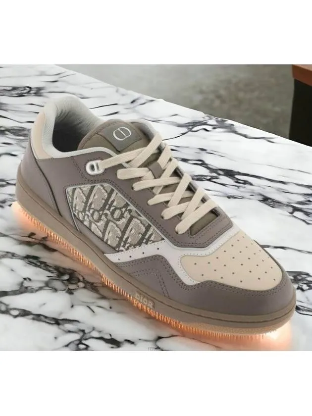 B27 Smooth Calfskin Low Top Sneakers Khaki Beige