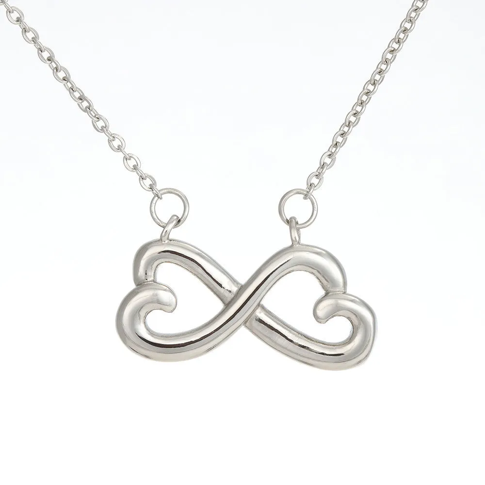 Beautiful Heart Infinity Necklace With Husband To Wife Heart Message Card