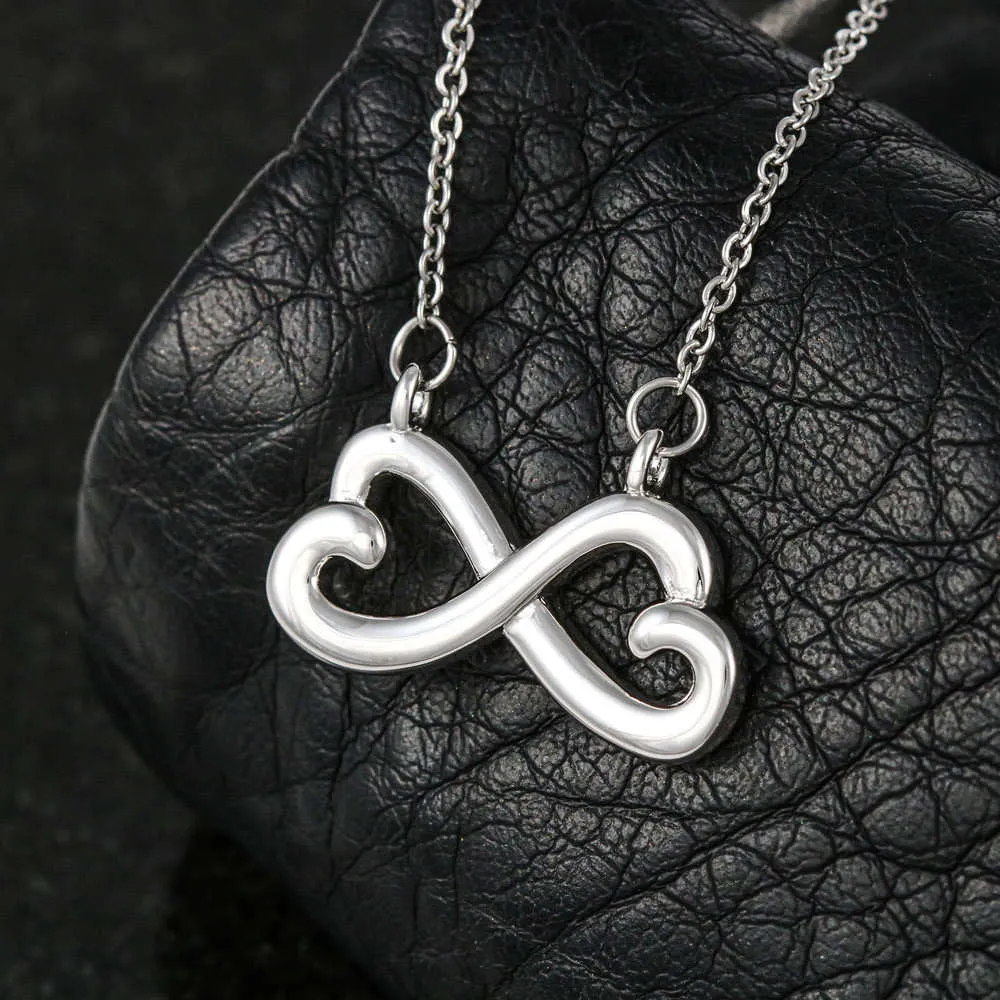 Beautiful Heart Infinity Necklace With Husband To Wife Heart Message Card