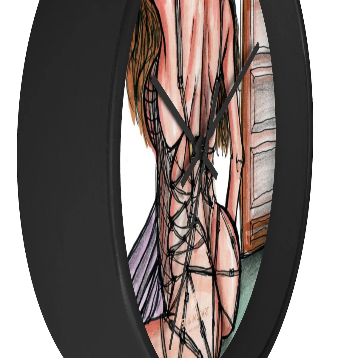 Black Lingerie Fashion Modern 10 inch Diameter Unique Large Wall Clock - Made in USA