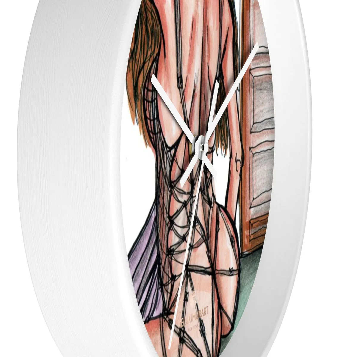 Black Lingerie Fashion Modern 10 inch Diameter Unique Large Wall Clock - Made in USA