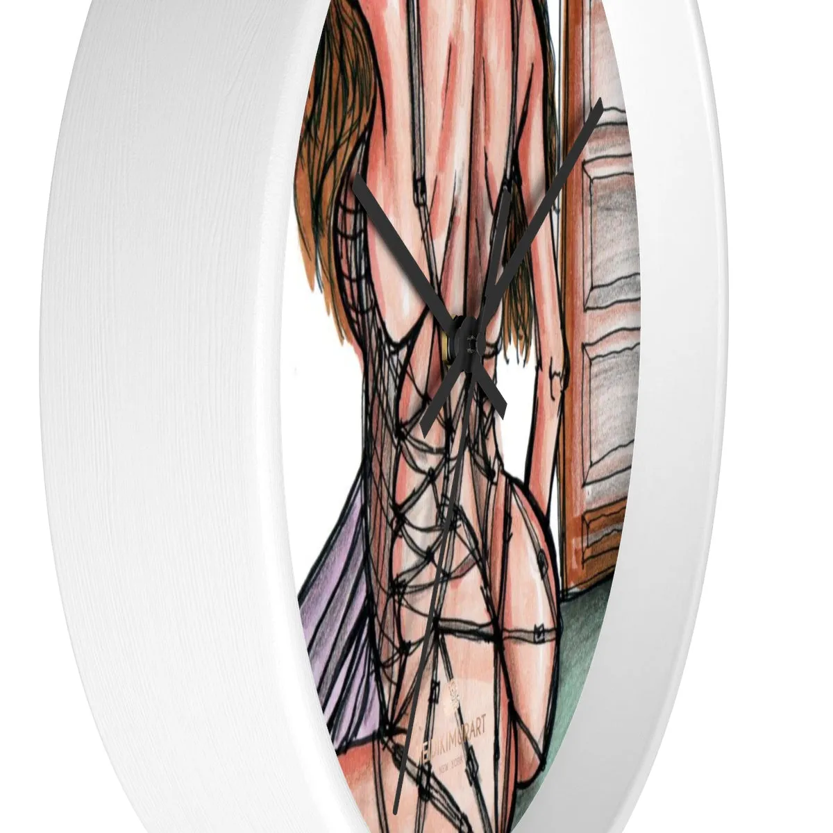 Black Lingerie Fashion Modern 10 inch Diameter Unique Large Wall Clock - Made in USA