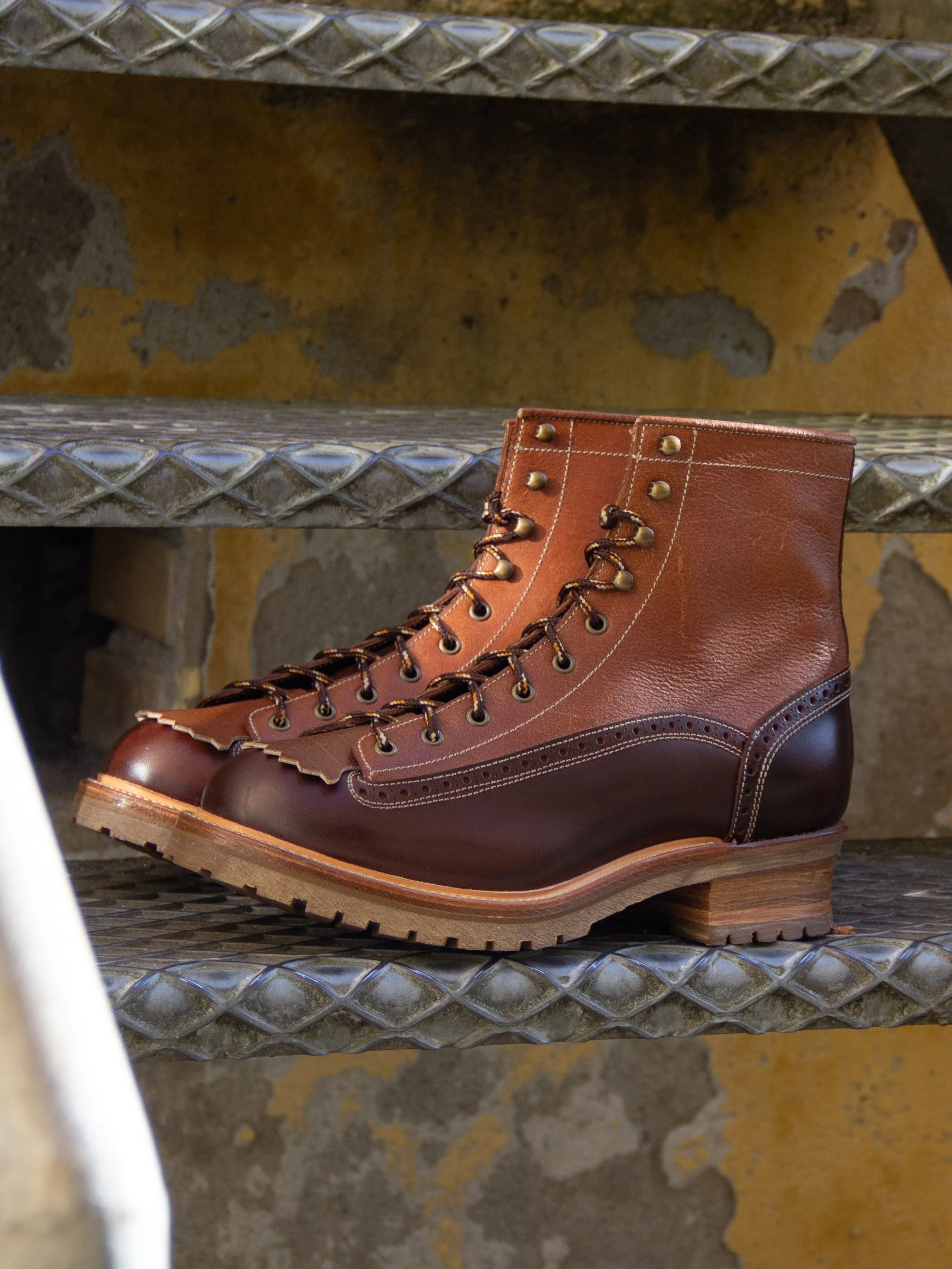 Bright Shoemakers, Monkey Boot, Chestnut/ Russet Rough Out