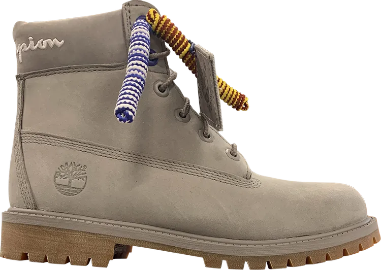 Champion x 6 Inch Premium Waterproof Boots Gray Nubuck