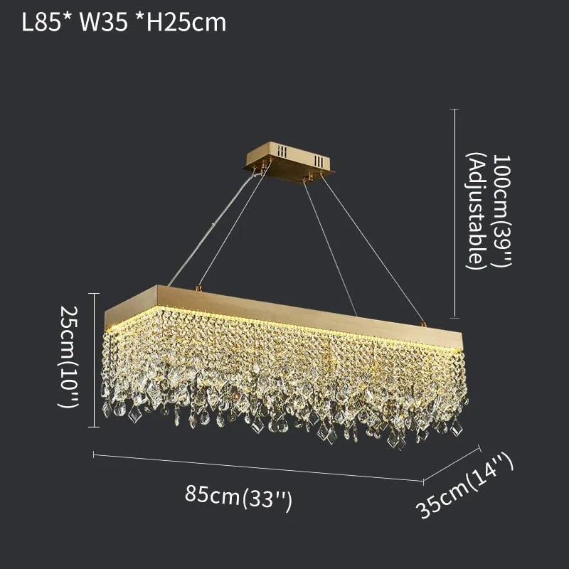 Crystal Shower Chandelier - Round
