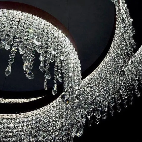 Crystal Shower Chandelier - Round