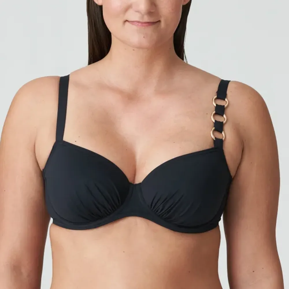 Damietta Full Cup Bikini Top in Black