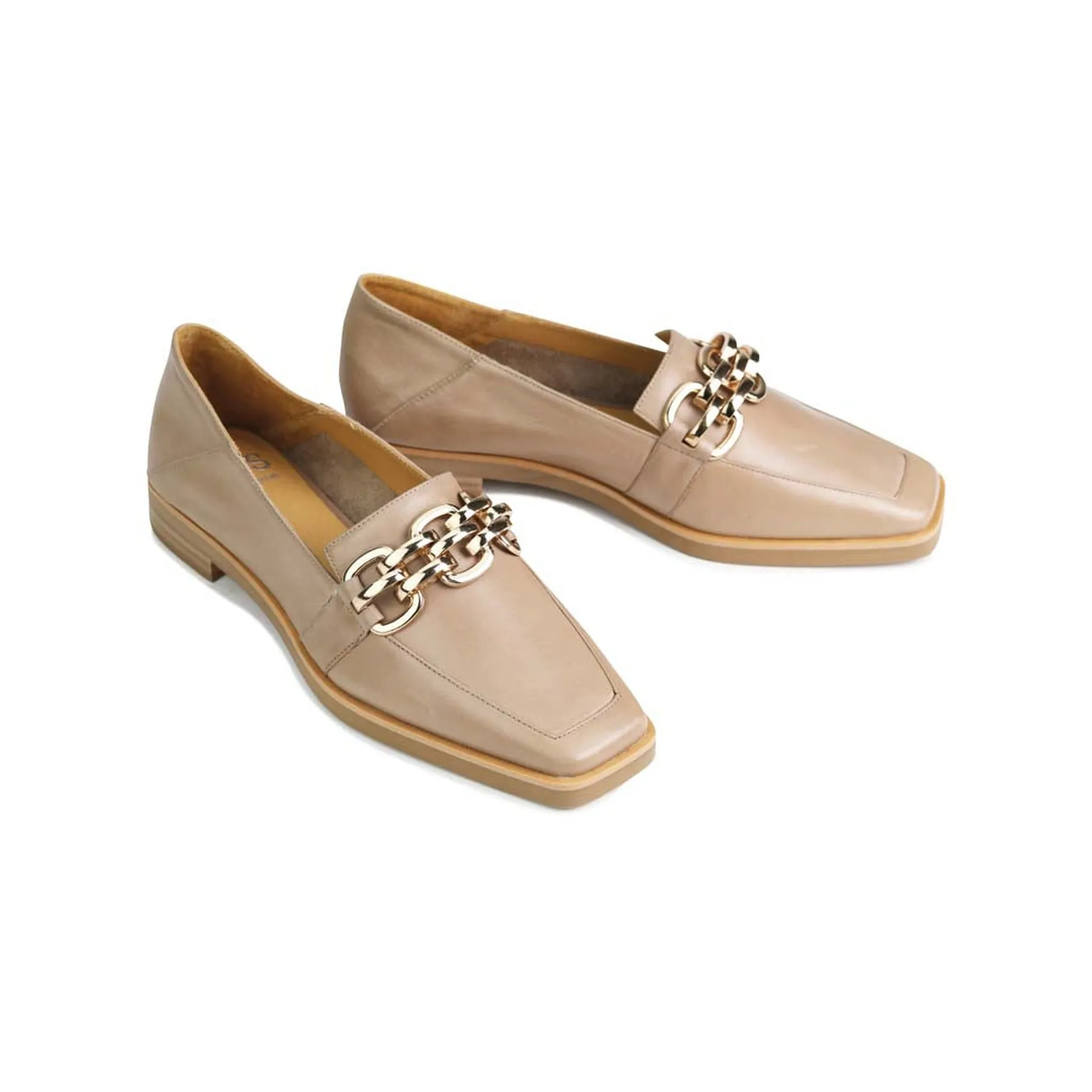 ESTELLE LOW HEEL LOAFERS LEATHER