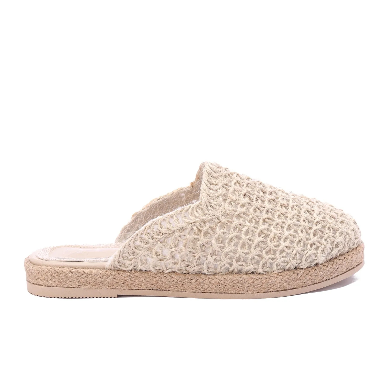Flat Sole Slip-On Clogs-Beige