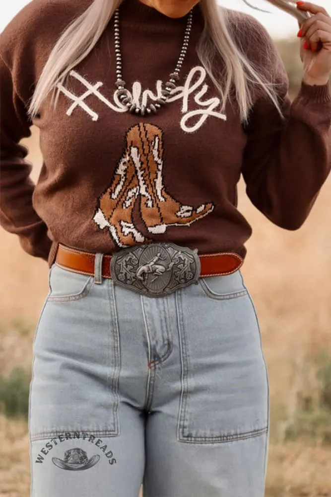 Howdy Boots Sweater