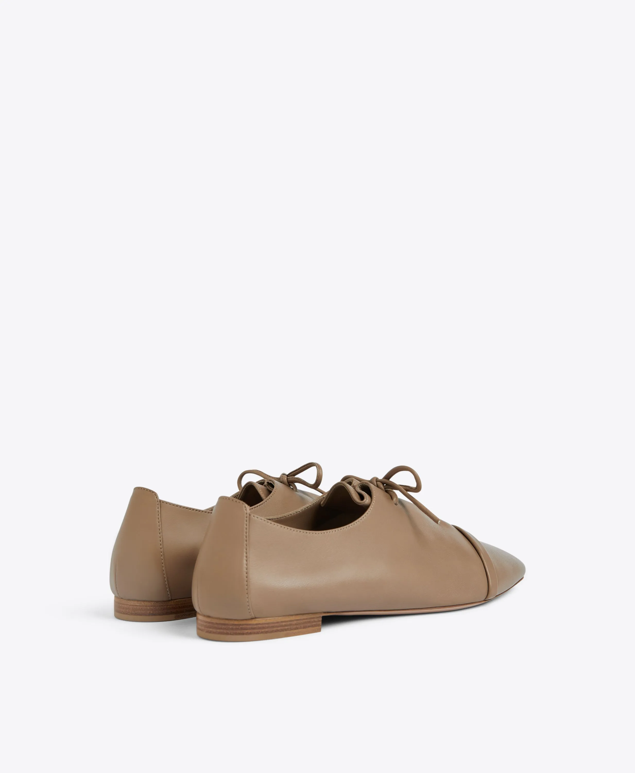Jean Taupe Leather Flats