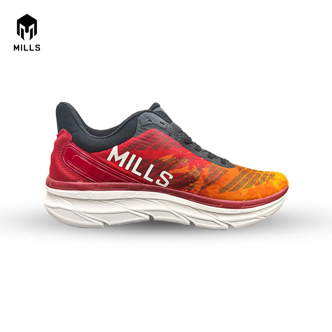 Mills Sepatu Lari Running Shoes Enermax Cushion Red / Orange / Black 9101001