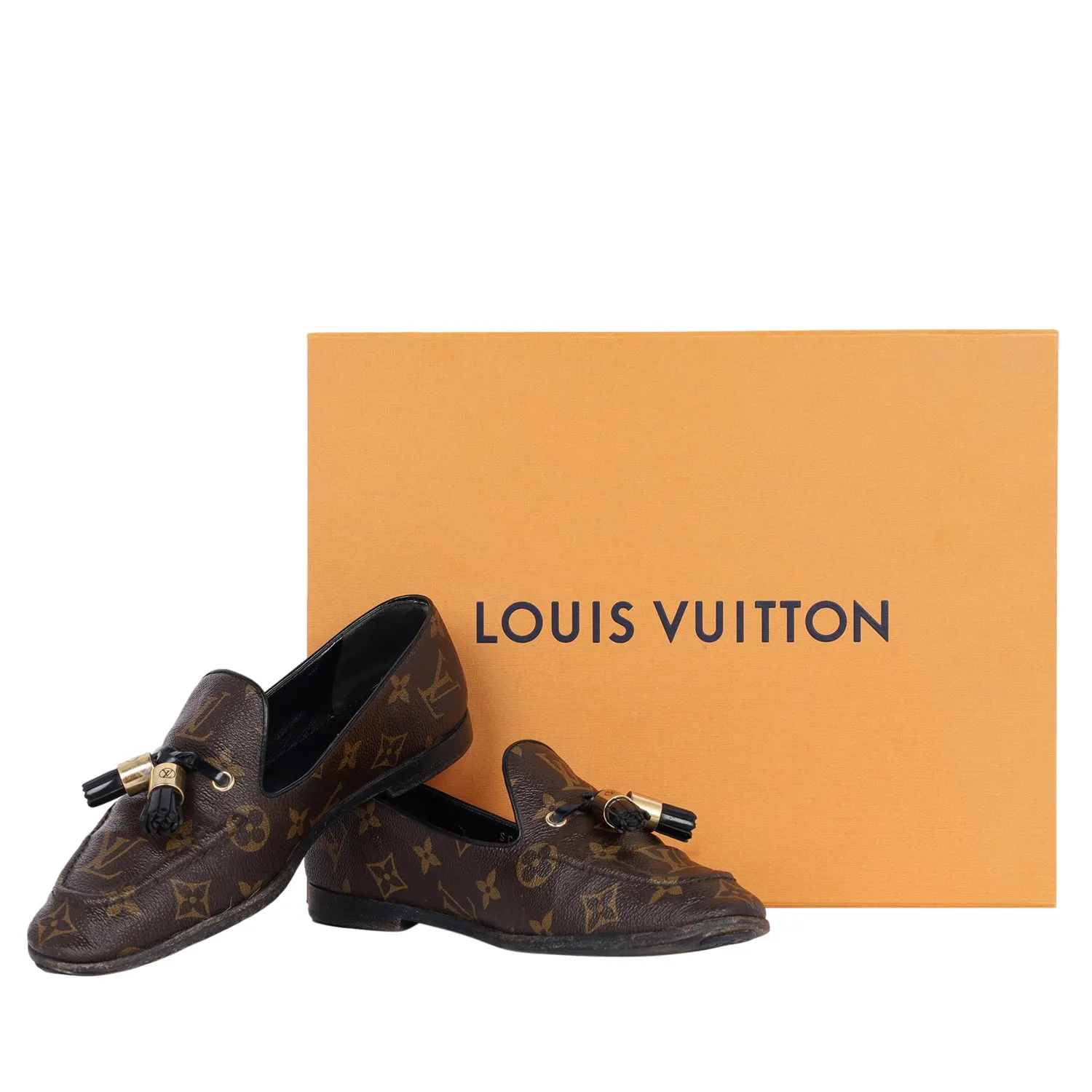 Monogram Society Loafers 36.5 (Authentic Pre-Owned)