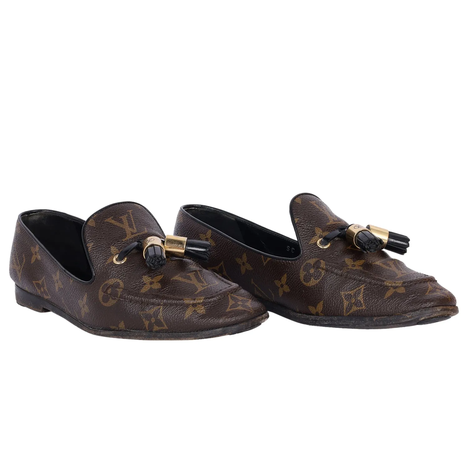 Monogram Society Loafers 36.5 (Authentic Pre-Owned)