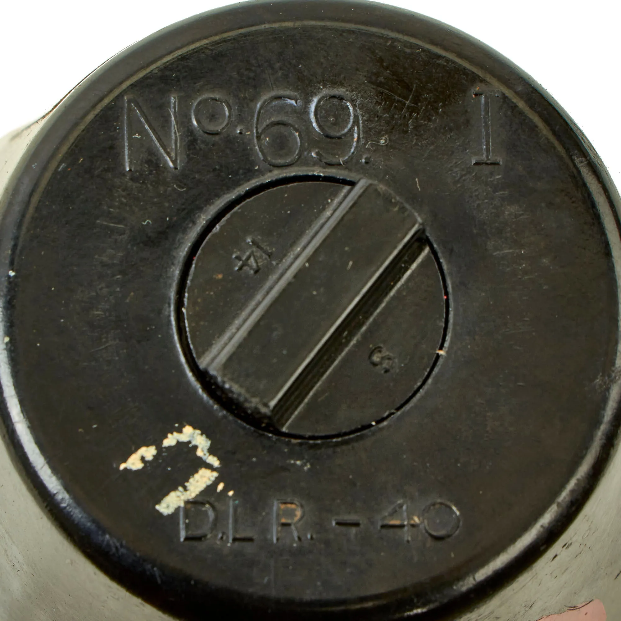 Original British WWII British No 69 I Bakelite High Explosive Inert Hand Grenade by Thomas De La Rue, London - dated 1940