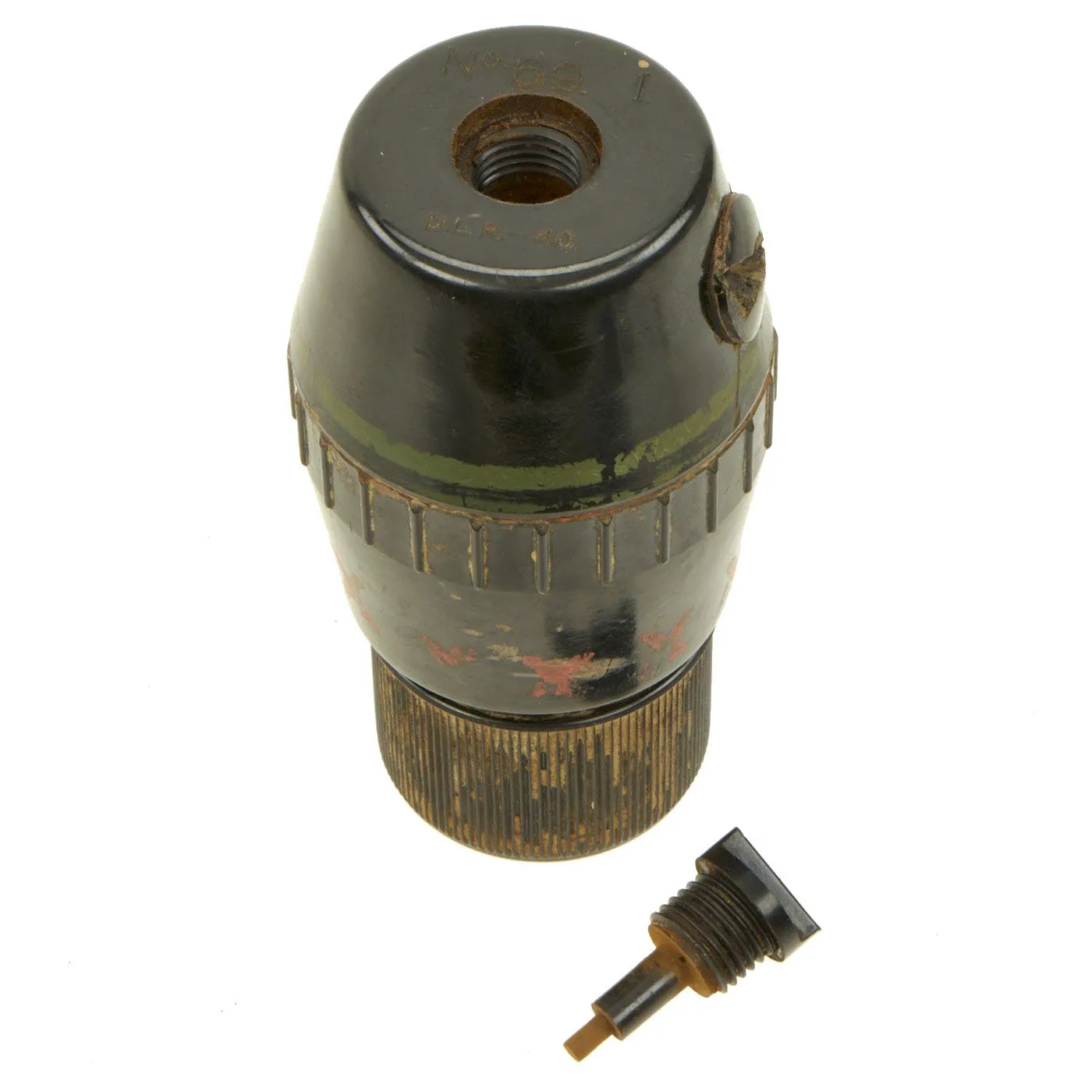Original British WWII British No 69 I Bakelite High Explosive Inert Hand Grenade - dated 1940