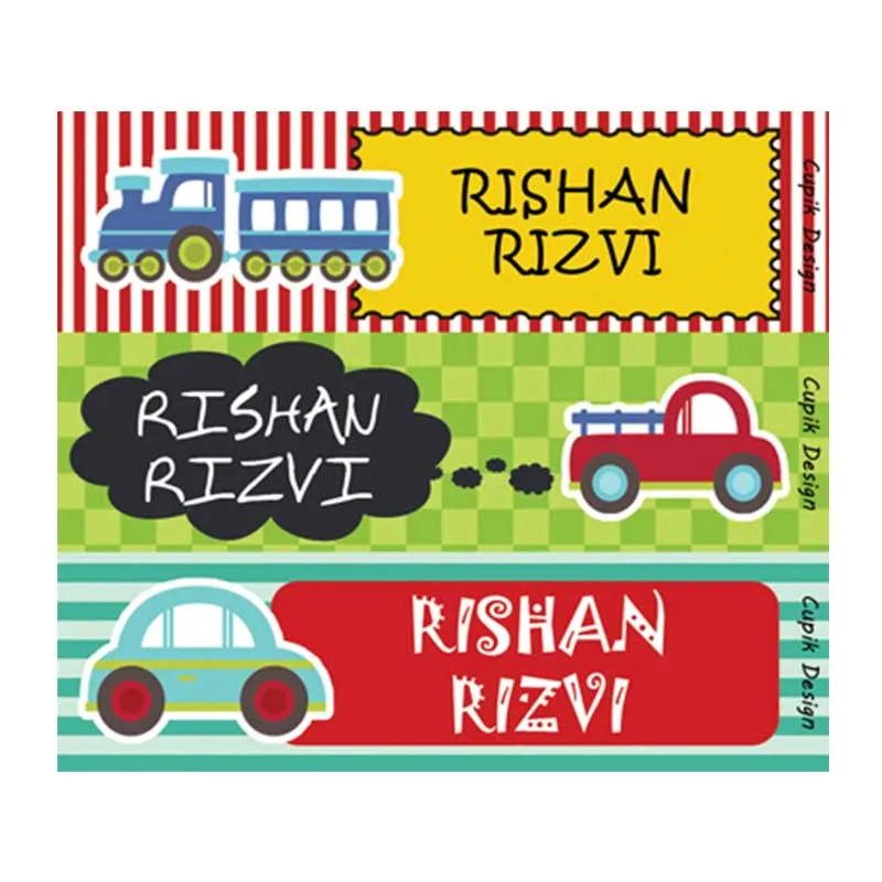 Personalised Vehicles Waterproof Stickers - Rectangular