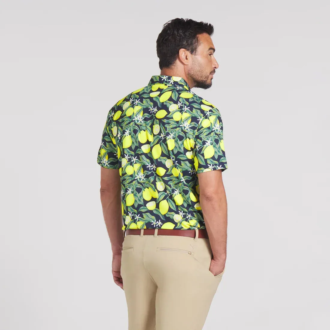 Puma Mens Deep Navy Puma X AP Lemon Branch Polo