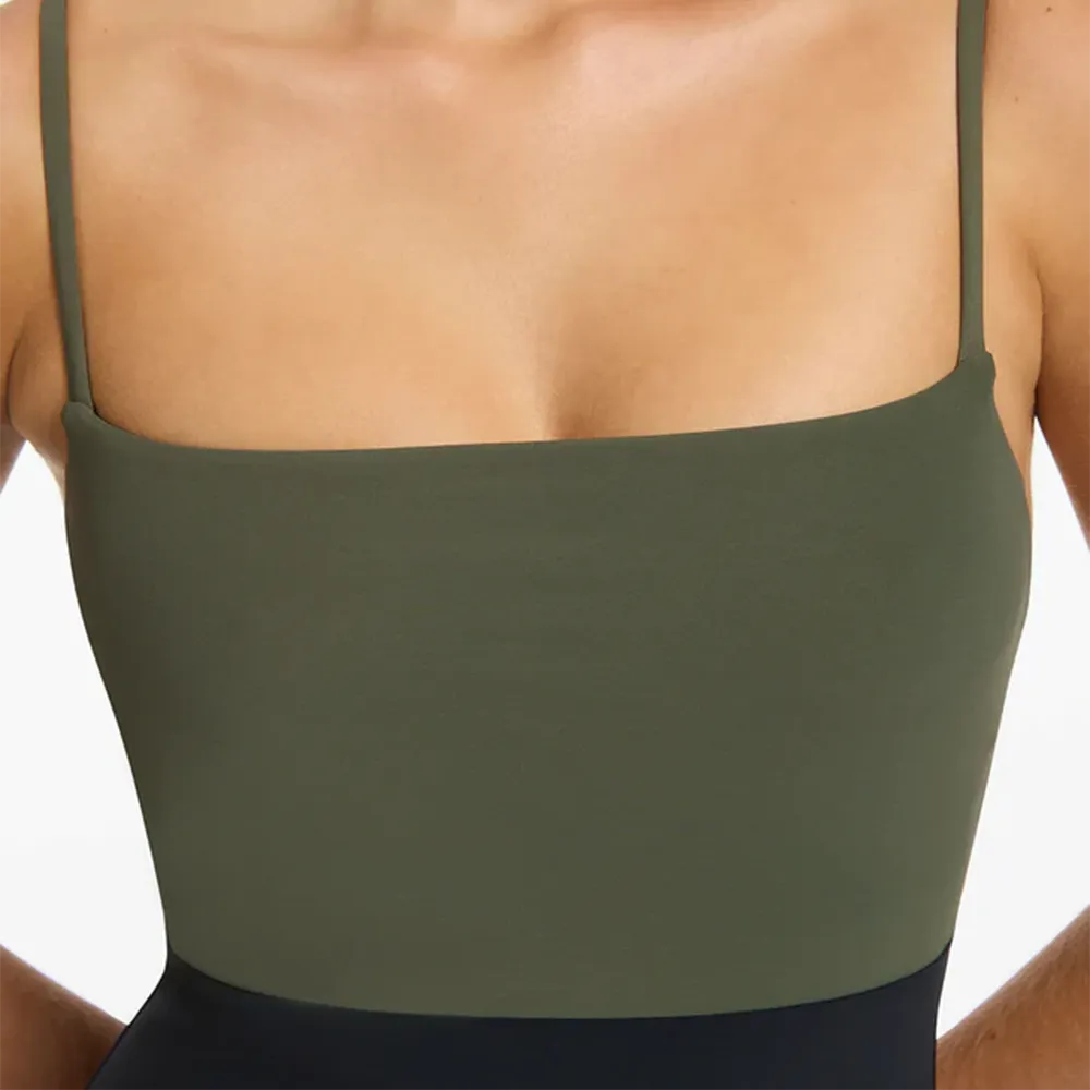 Versa Tank One Piece Olive/Black