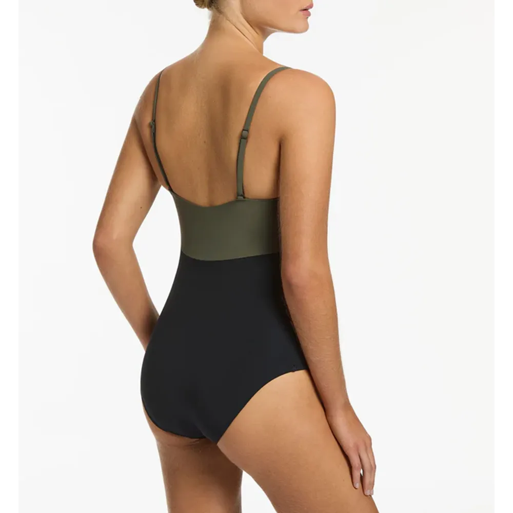 Versa Tank One Piece Olive/Black