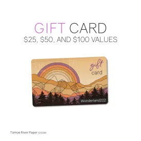 Wonderland222 Gift Card - Rainbow